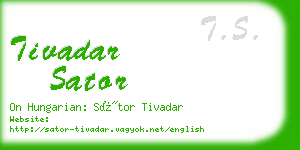 tivadar sator business card